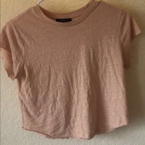 cropped pink shirt